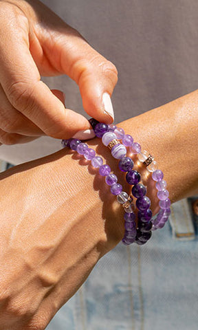 Cast of Stones Amethyst Gemstone Bracelet – Love Local Products